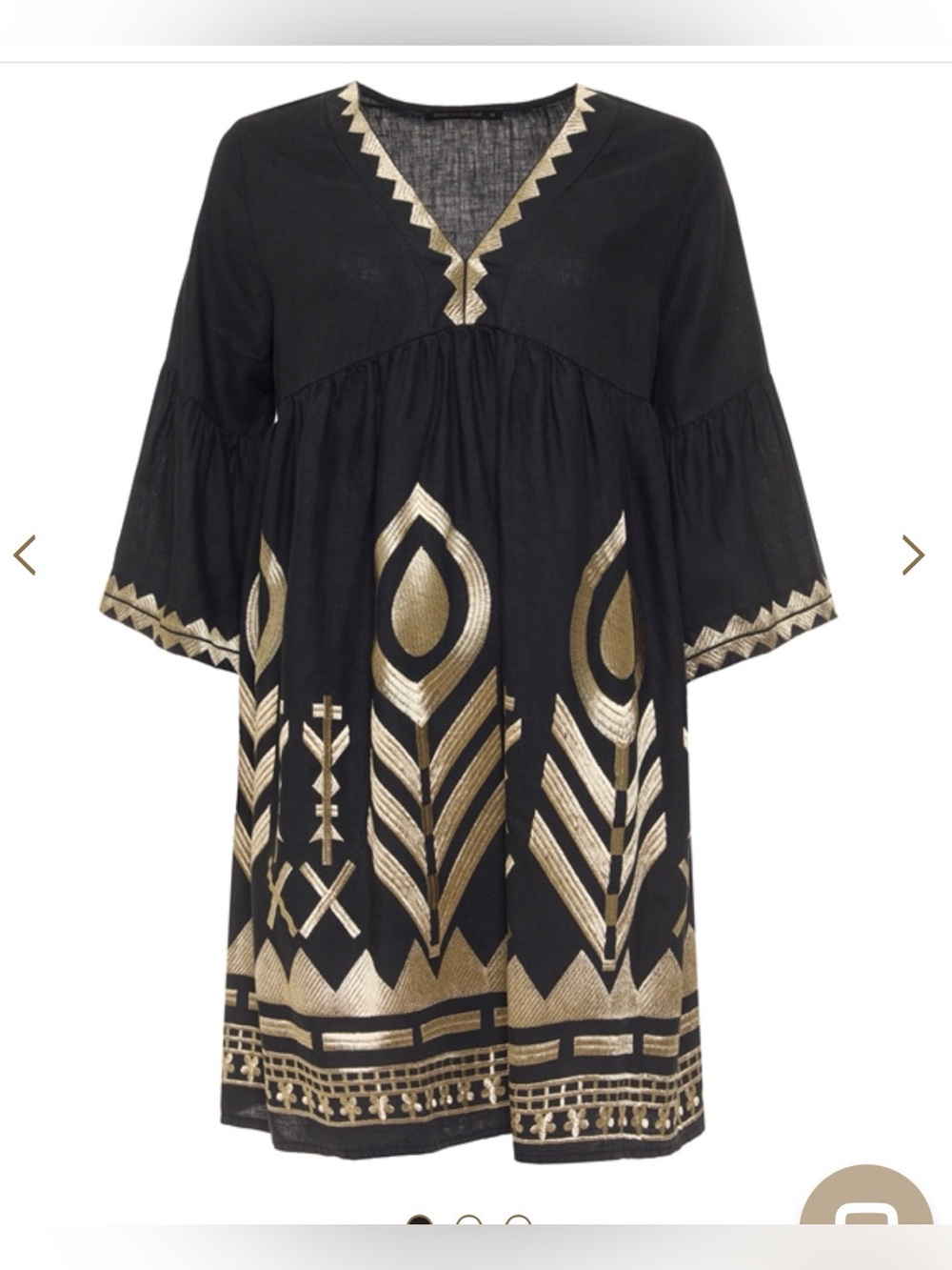 Greek Archaic Kori linen mini dress
